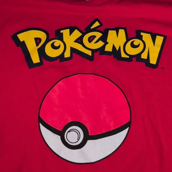Pokemon Pokeball Red Short Sleeve Young Men's T-Shirt Size Large - Picture 4 of 7